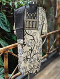 Cotton Kurta Black And Beige