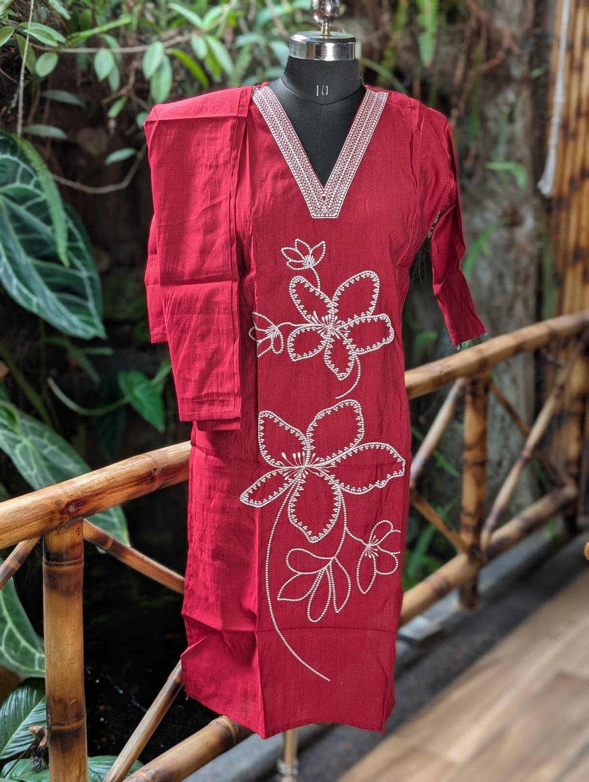 Vatican Material 2Pcs With Embroidery