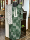 Green Kurthi With Lacework