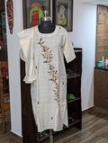 Vaticansilk Offwhite Embroidered Kurti