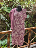 Lavender&Cream Kurtha With Plain Bottom