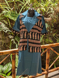 Peacock Green Kurtha With Overcoat