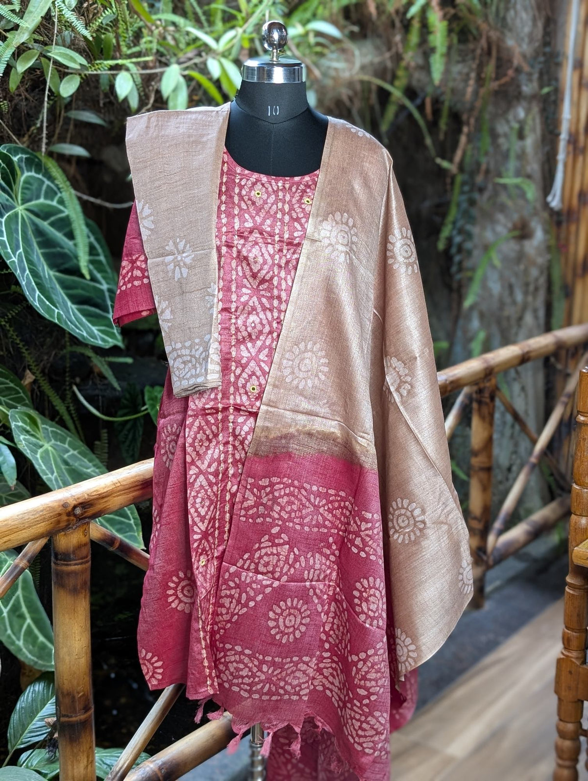 Semi Tasar Pink 3Pcs