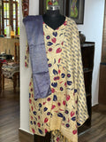 Kalamkari 3Pcs Cream And Grey