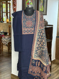 Cotton Navy Blue 3Pcs