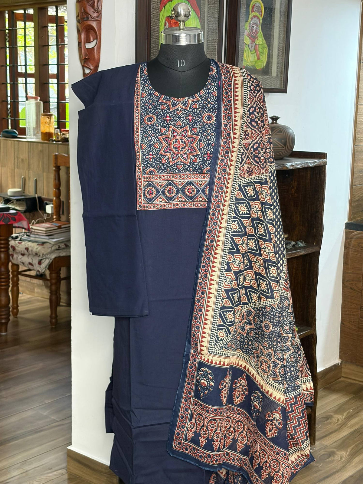 Cotton Navy Blue 3Pcs