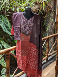 Semi Tasar 3Pcs Orange And Brown