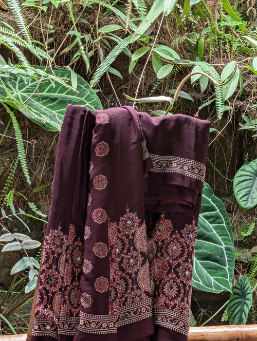 Ajrak Saree
