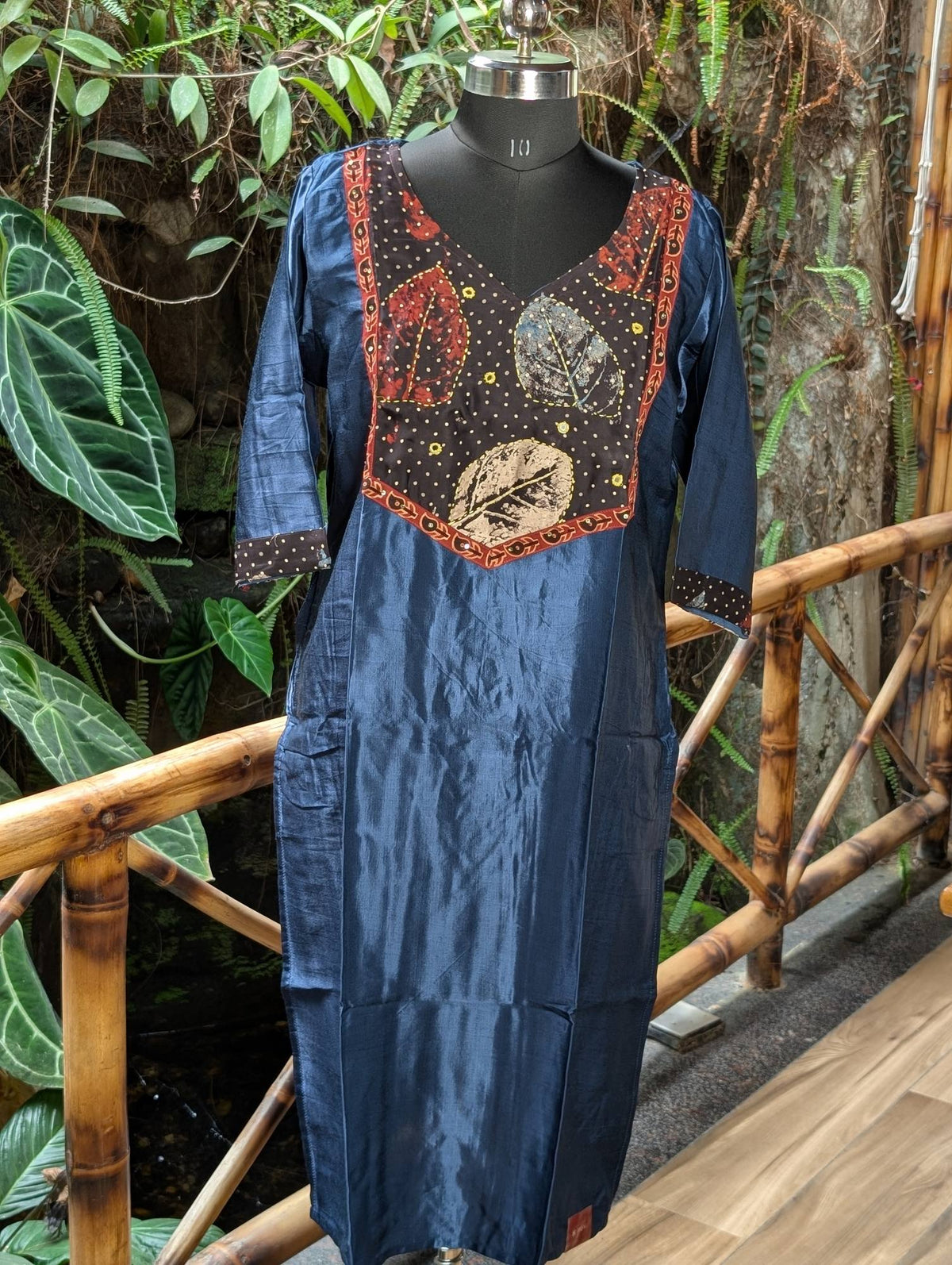 Mushroom Modal Kurta Navy Blue