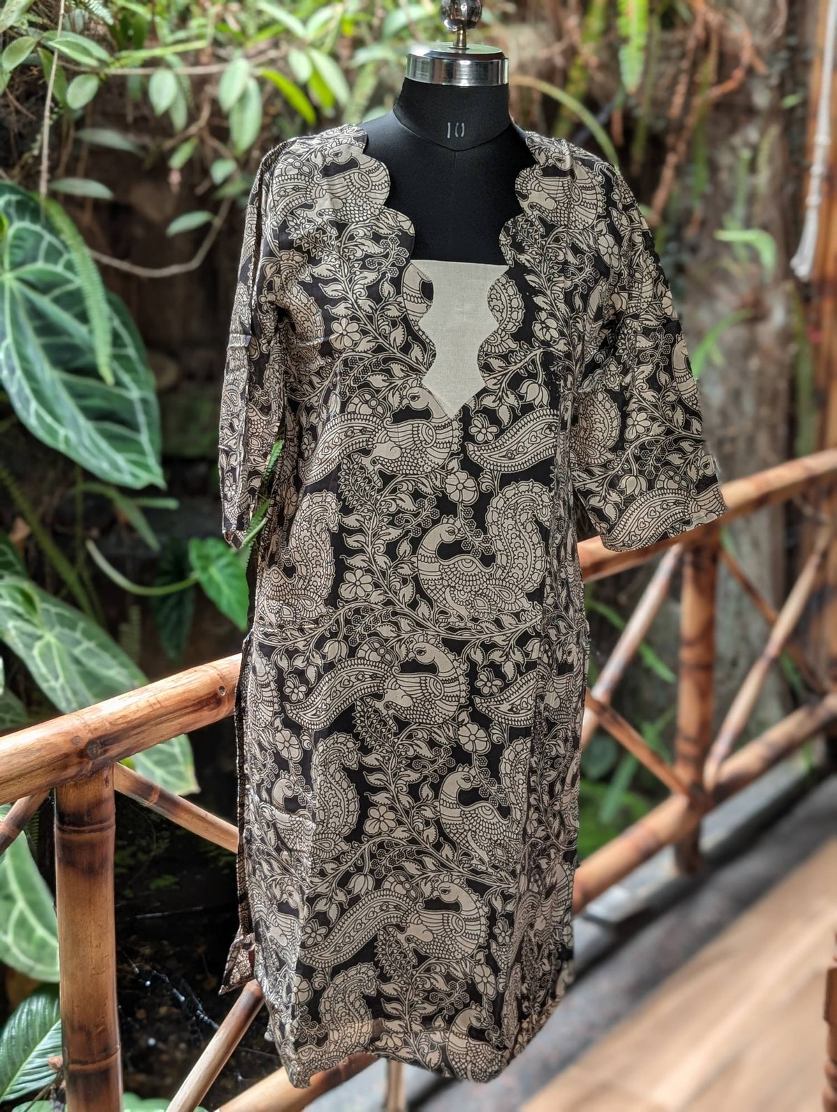 Kalamkari Black Kurta
