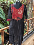 Mushroom Modal Kurta Black And Maroon