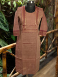 Cotton Mangalgiri Brown Kurta