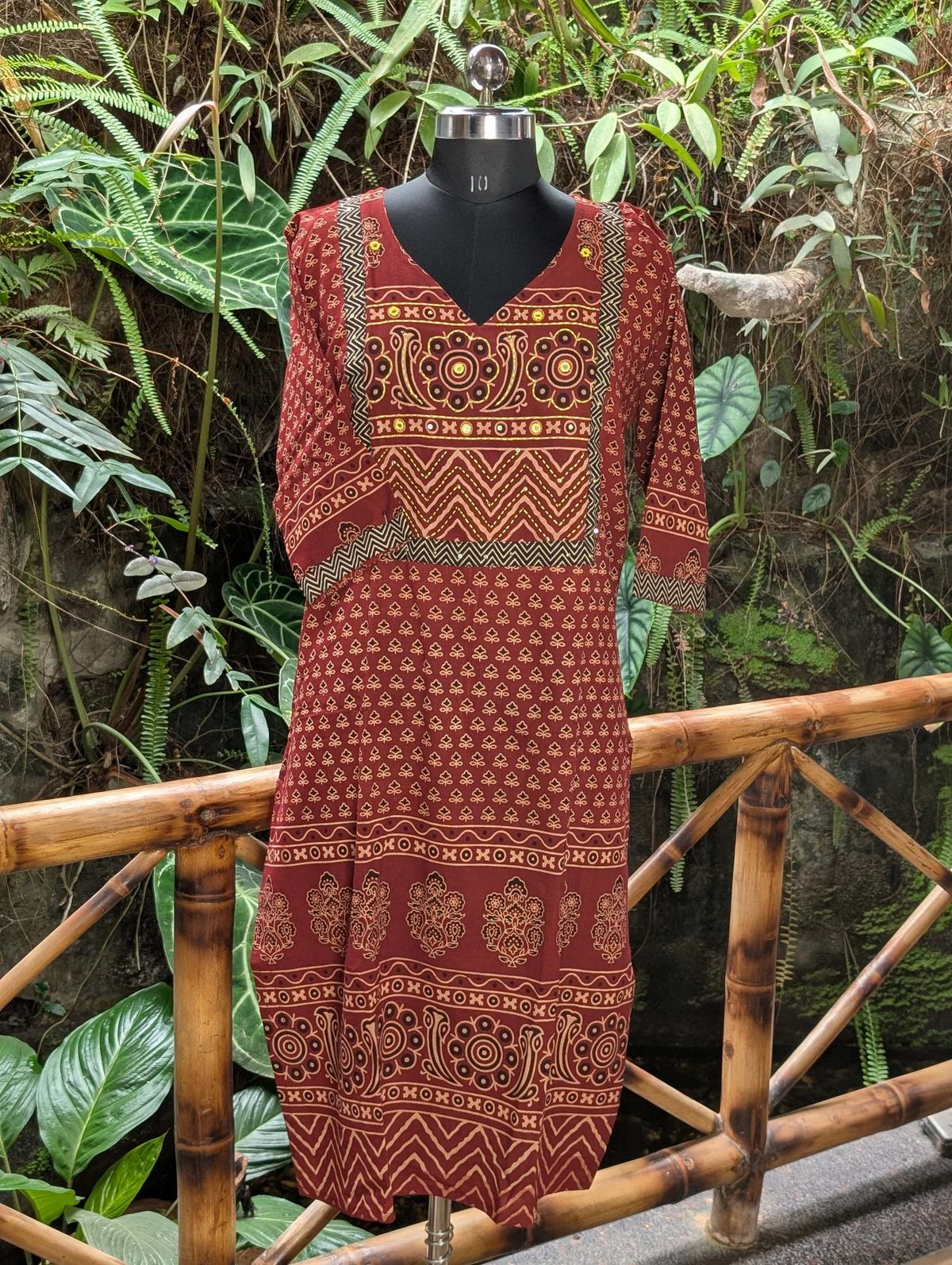 Cotton Maroon Kurti