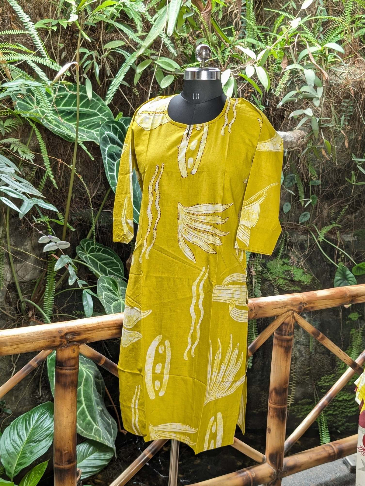 Cotton Mehndhi Green Kurti