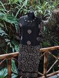 Cotton Black Kurti With Mirror Work