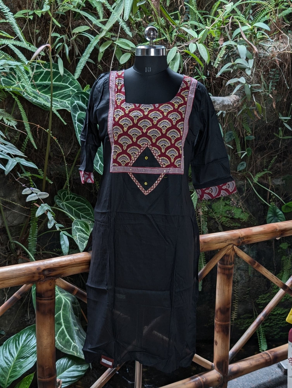 Cottonblack&Maroon Kurti