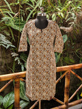 Cotton Cream With Print Kurti