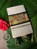 ORANGE & BLACK FLORAL SETSAREE