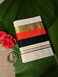 BLACK & CRIMSON CHECK SETSAREE