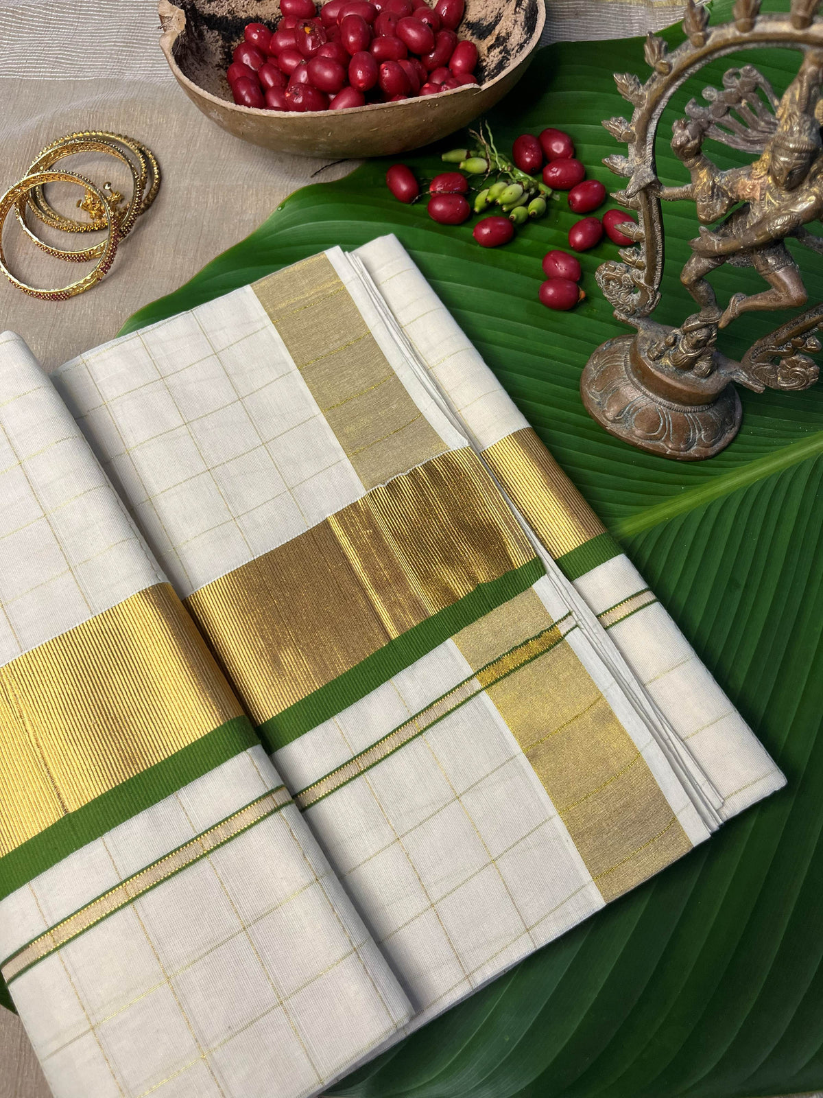 GREEN CHECK SETSAREE