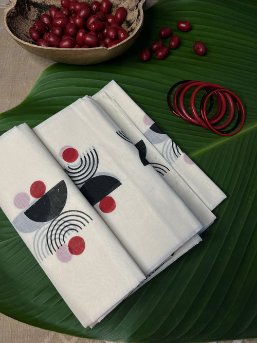 ABSTRACT RED & BLACK SETTUM MUNDUM