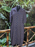 Blue Frock Kurta With Collar Neck