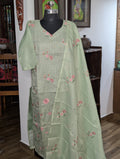 Pistagreen Kotta Kurthi With Shawl