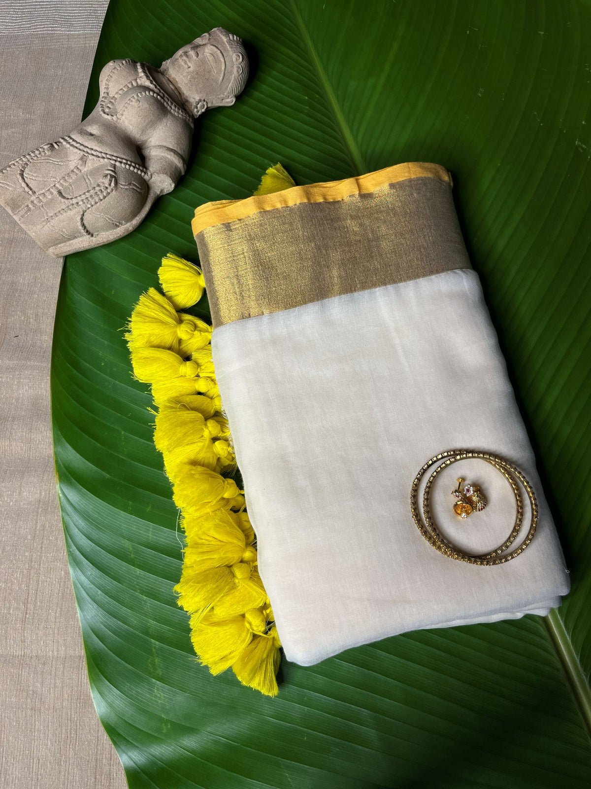 YELLOW ZARI WEAVE