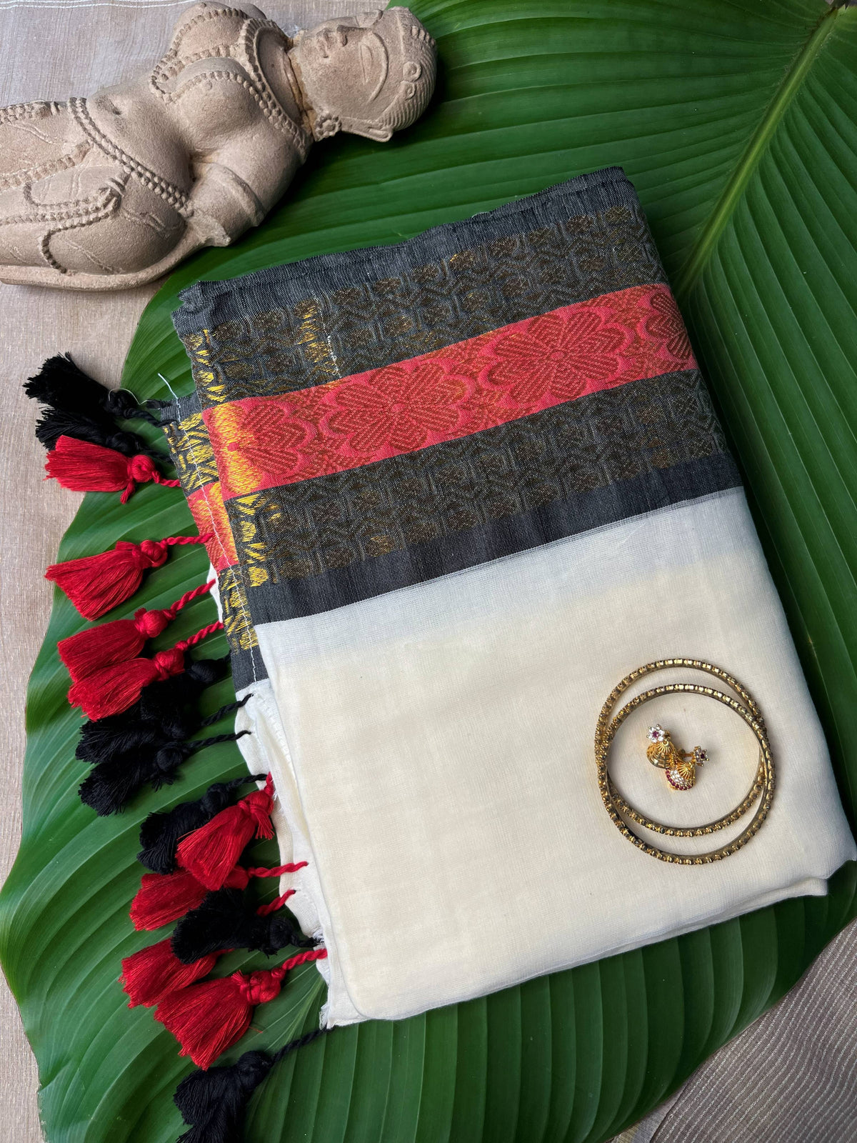BLACK & RED KANCHI WEAVE