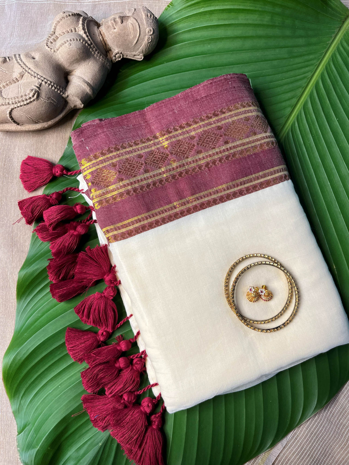 MAROON KANCHI WEAVE