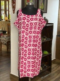 Cotton  Pink Kantha Work Sleeveless Kurthi
