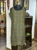 Cotton Green Printed  Kurtha