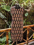 Cotton Sleeveless Black And Maroon Printed Kurta