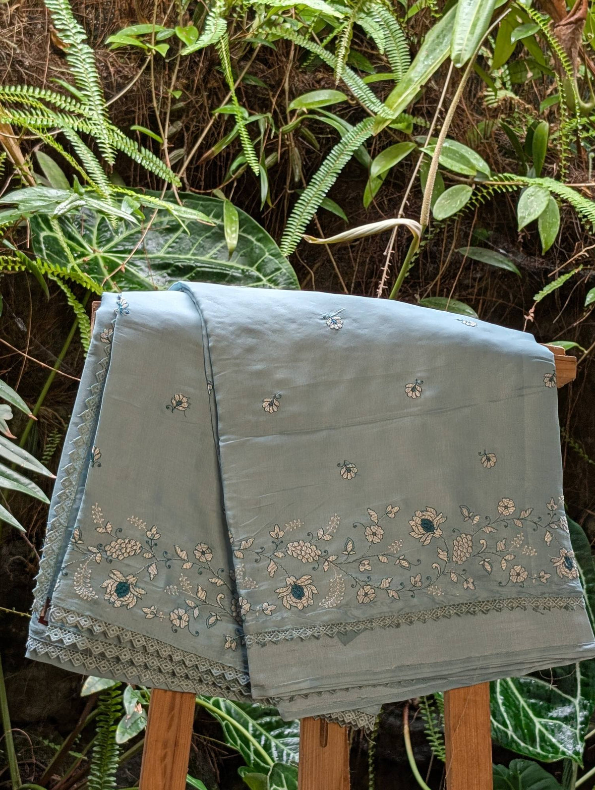 Soft Tussar Embroidery