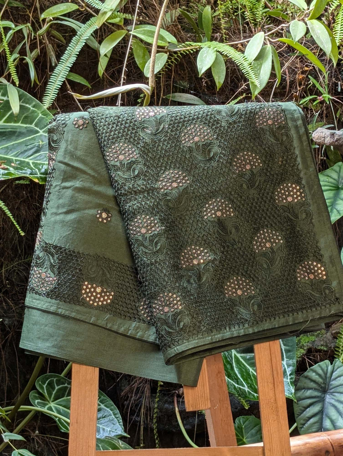 Tussar Cutwork Embroidery
