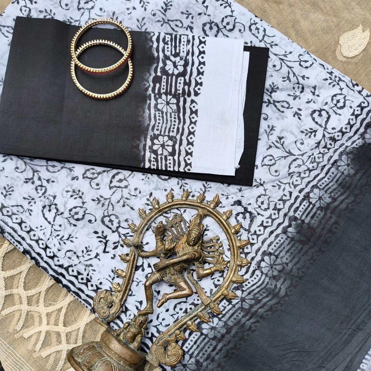 HANDBLOCK COTTON SAREE